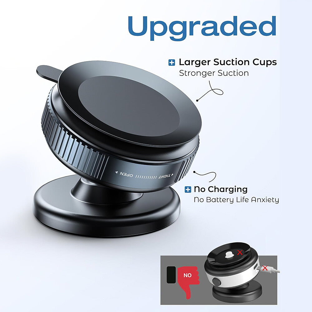 Electric Vacuum Magnetic Suction Cup 360° Rotation Car Phone Holder Stand Mount