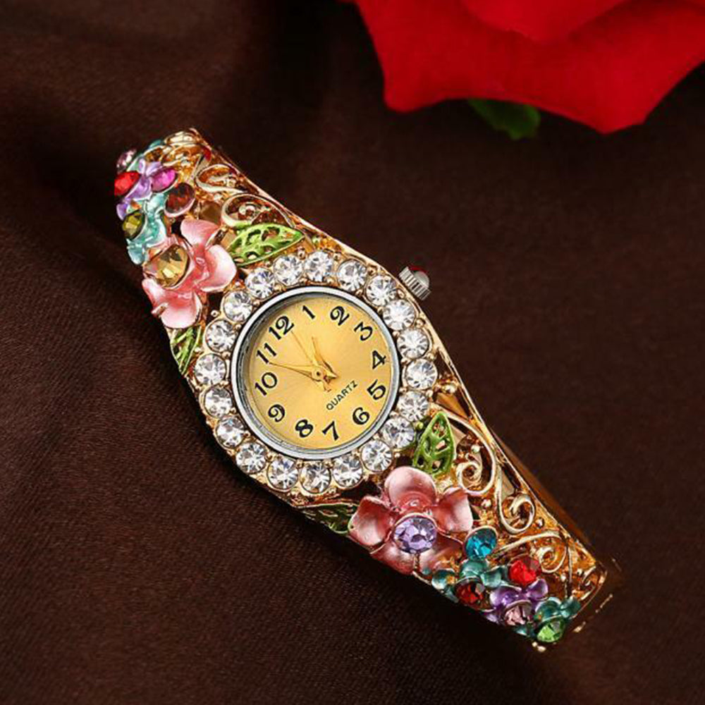 Women's Fashion Luxury Rhinestone Bracelet Watch Ladies Analog Wrist Watches