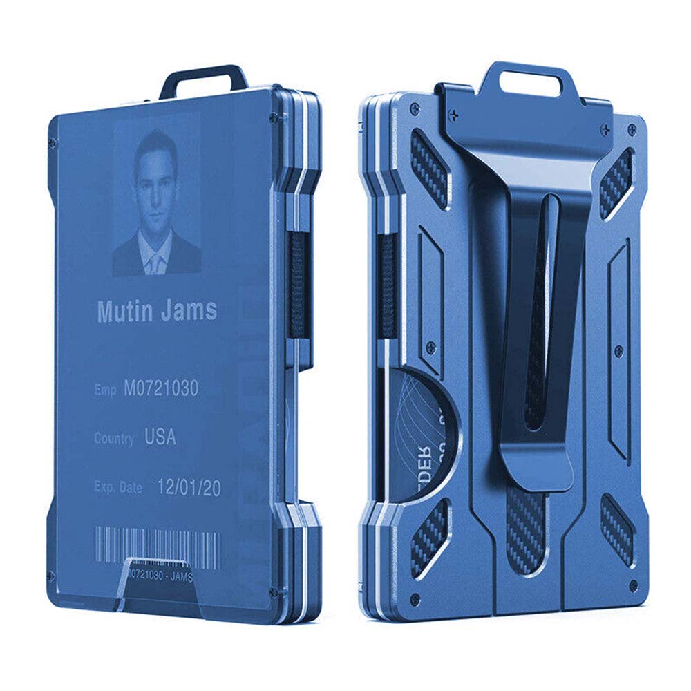 Card Holder Aluminum RFID Blocking Men Credit ID Wallet Slim Money Purse Clip