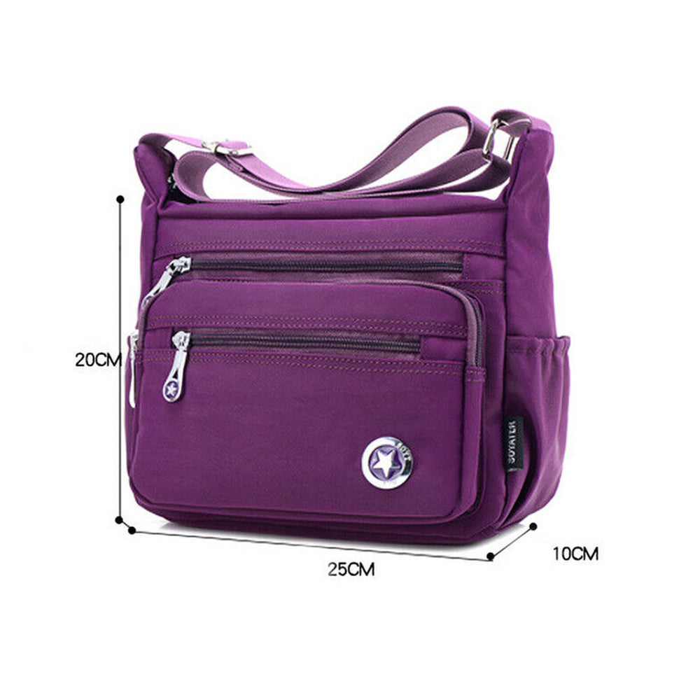 Multi Pockets Canvas Messenger Bag Handbag Cross Body Bags Shoulder Bag Women