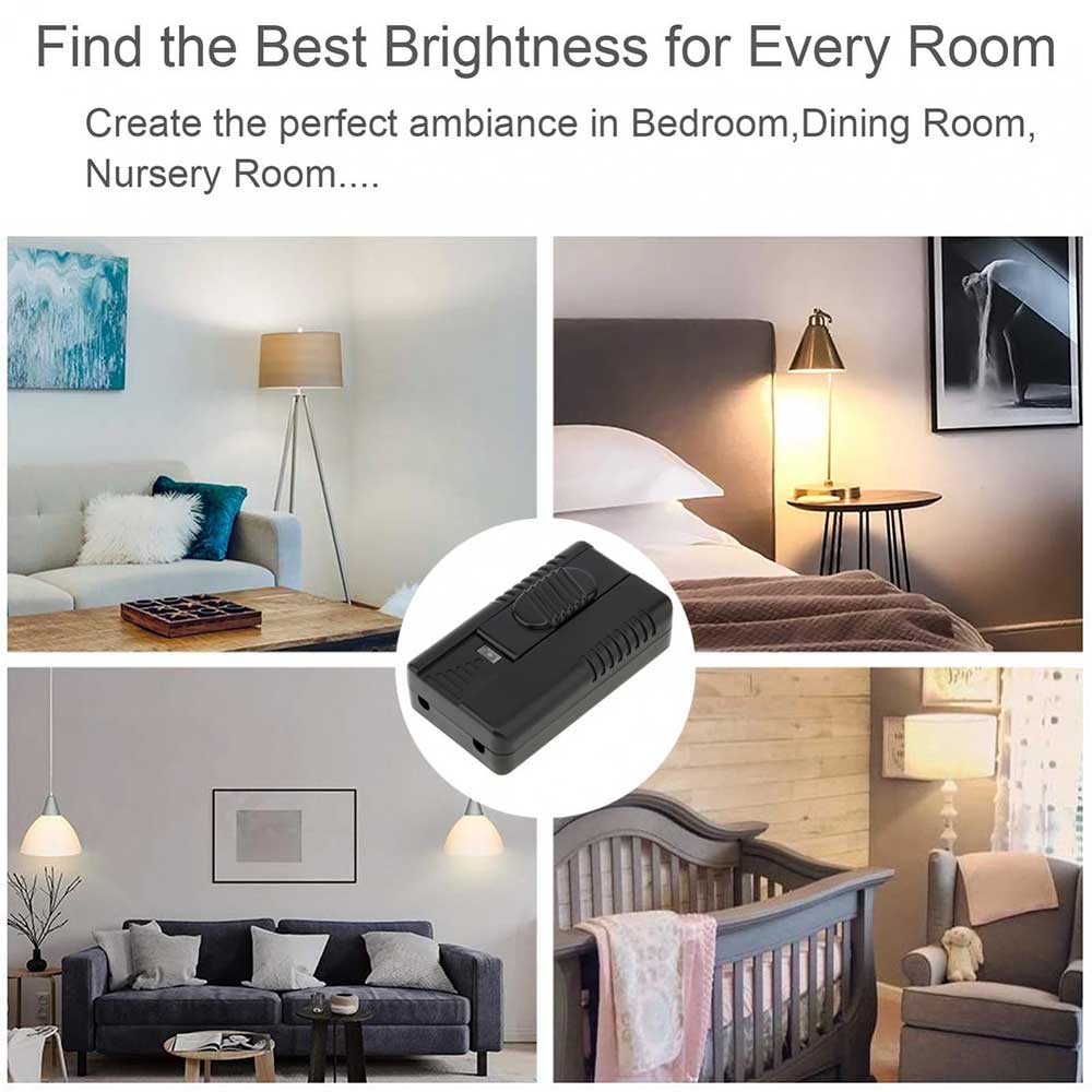 Foot Dimmer Switch Full Range Inline Slide Control for Floor Lamp / CFL light