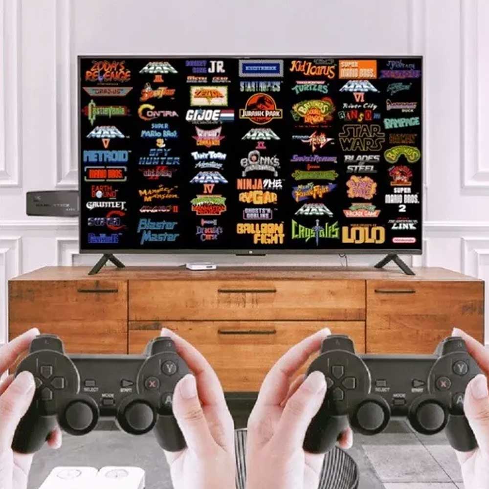 40000+ 4K HDMI 128GB Retro Game Stick Console 2X Wireless Controller TV Video Games