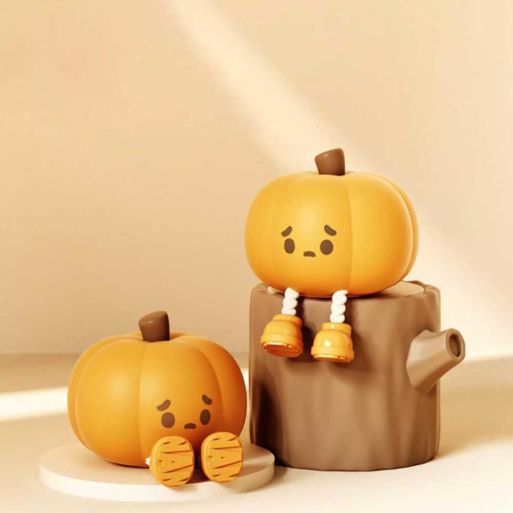 Pumpkin Night Light for Kids 30Min Timer Control, Silicone Touch Bedroom Baby