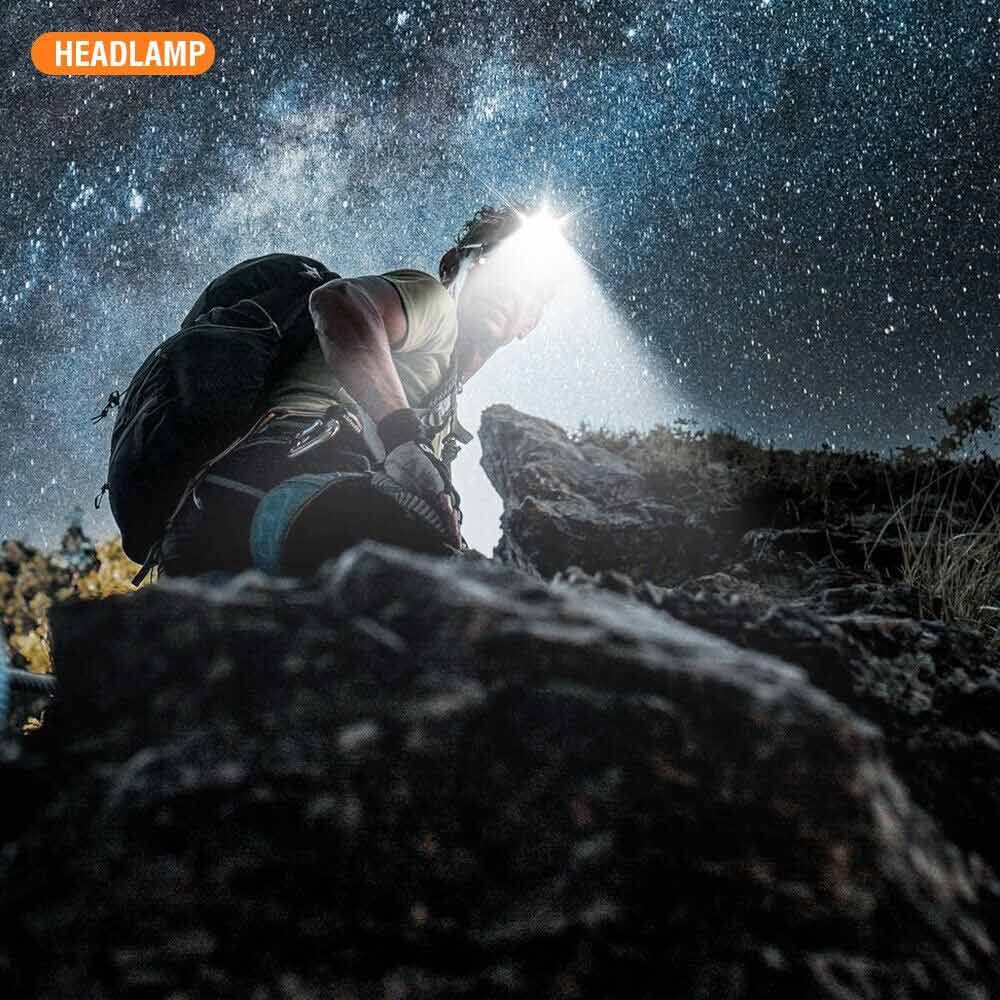 HP300 LED Headlamp Head Torch Light Lamp Headlight Rechargeable Camping