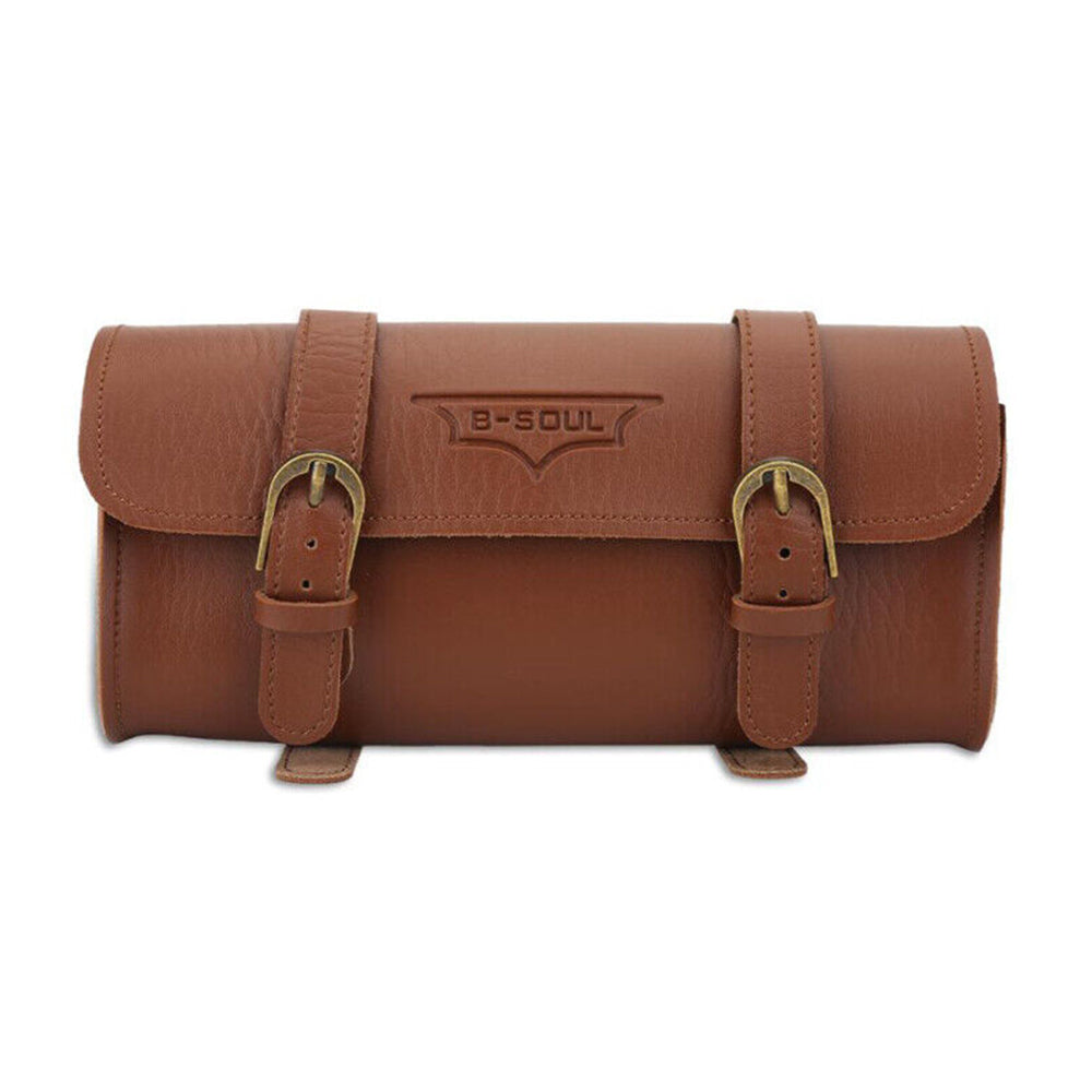Leather Bicycle Seat Bag Vintage Bike Saddle Tail Bag Pannier Cycling Pouch