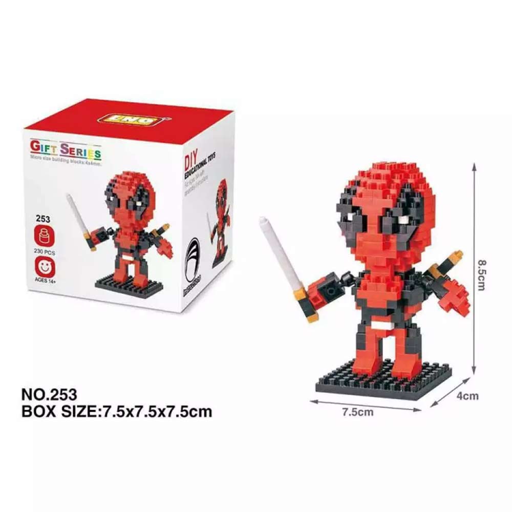 Deadpool Superhero LOZ Style Nano Brick Mini Building Block Puzzle Toy Gift