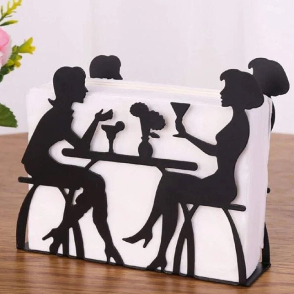 Metal Human Iron Napkin Holder Dispenser Kitchen Dining Room Table Decor