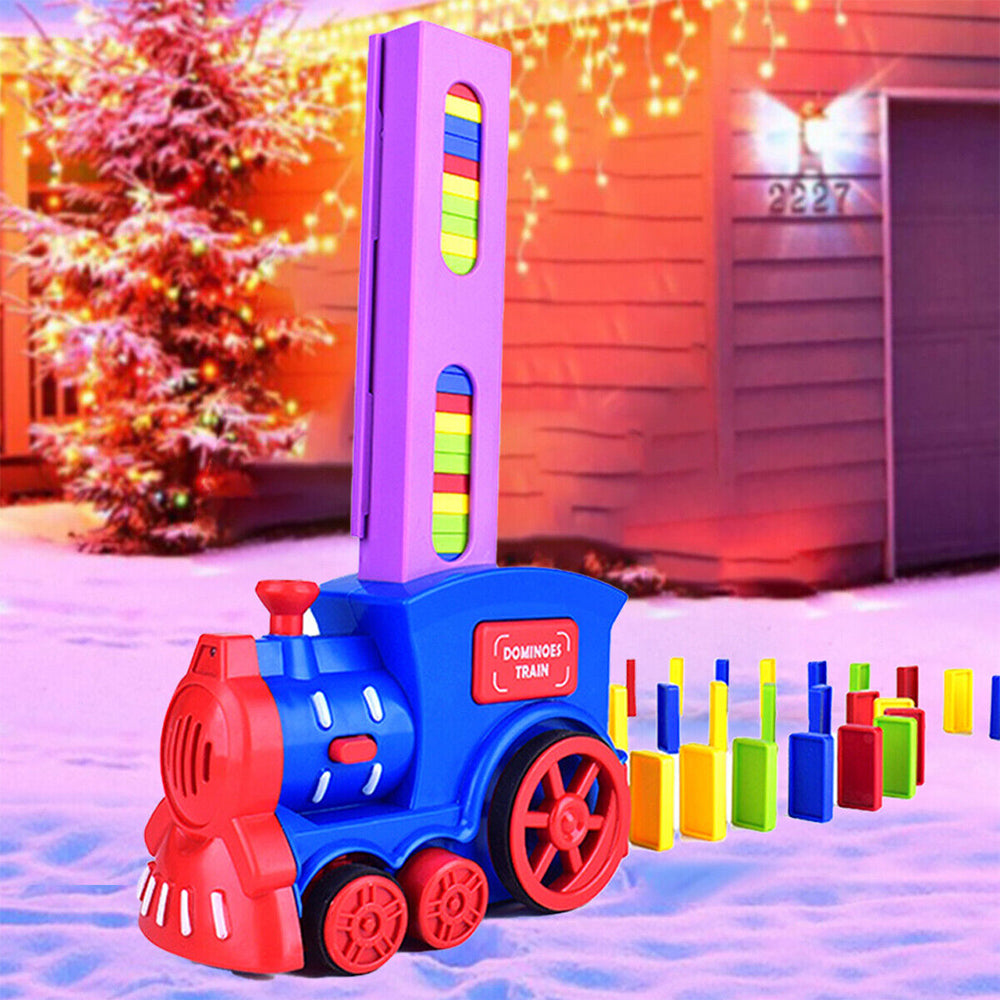 Electric Domino Train Blocks Set Building Blocks Stacking Toy Creative Toys