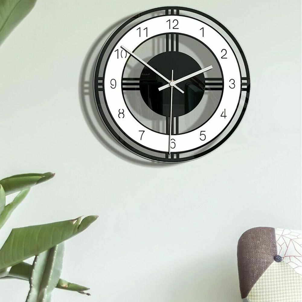 Nordic Style Wall Clock Silent Acrylic Clock Home Living Room Decor Transparent