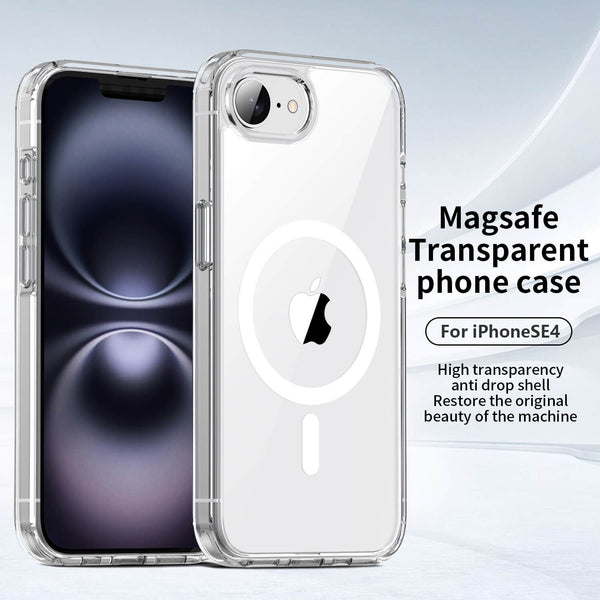 For iPhone 16e Case Compatible with Magsafe Cover Clear + TG Screen Protector