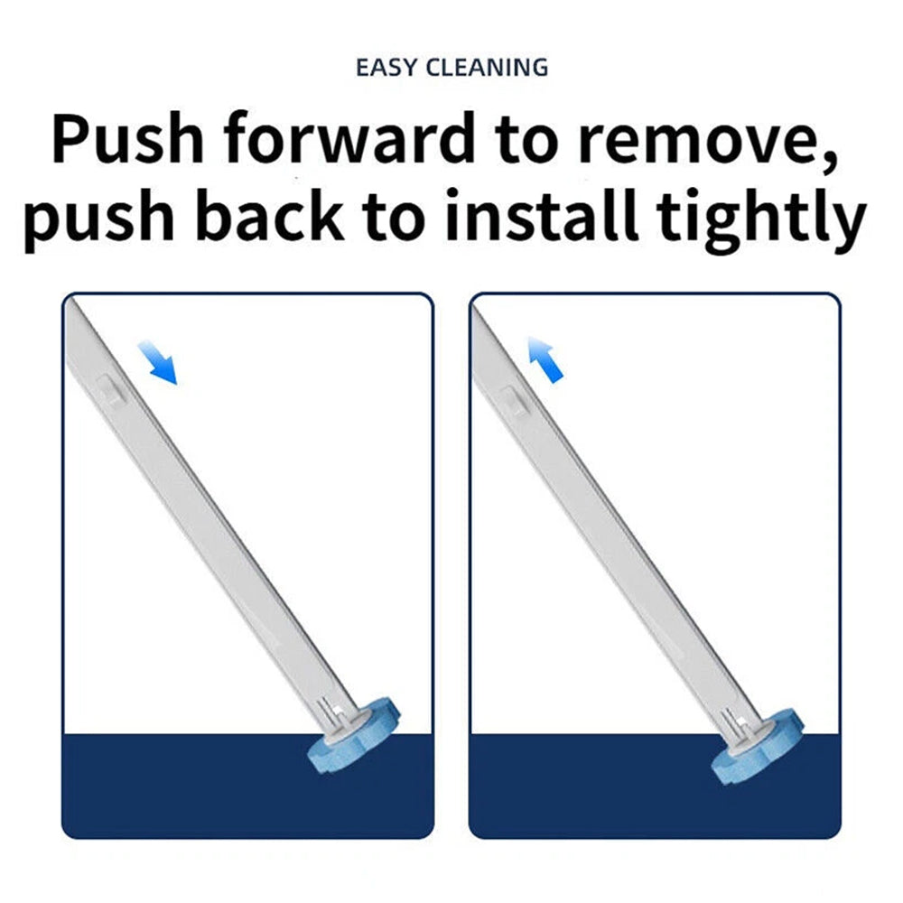 12-Pack Disposable Toilet Cleaning System with Wall-Mounted Holder & Refills