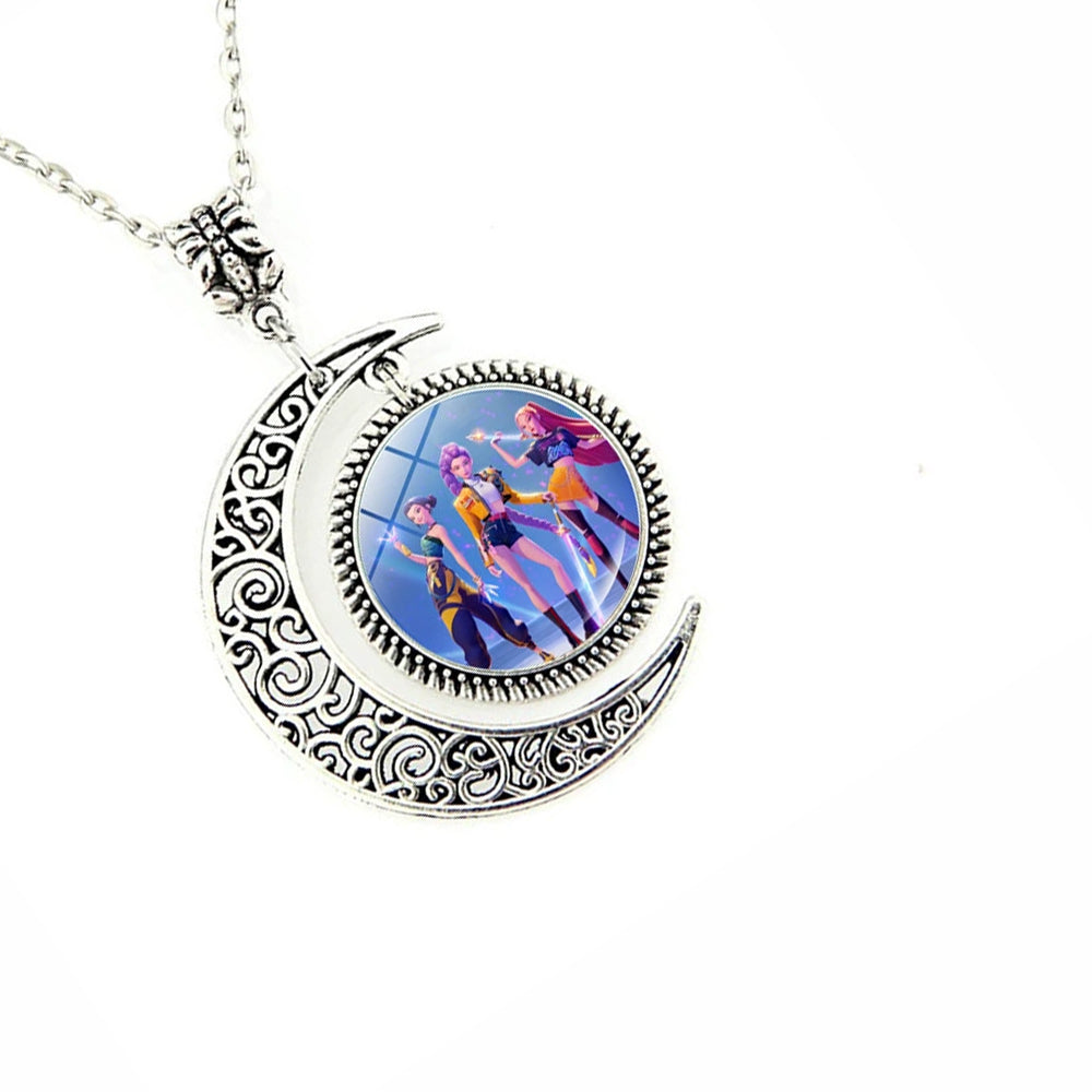 KPop Demon Hunters Necklace Pendant - Sweater Chain Gothic Collar Accessory for Fans