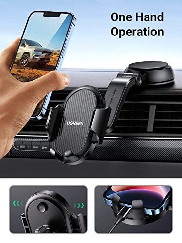 UGREEN Car Phone Mount Dashboard Suction Holder Compatible with 4.7-7.2'' Phones