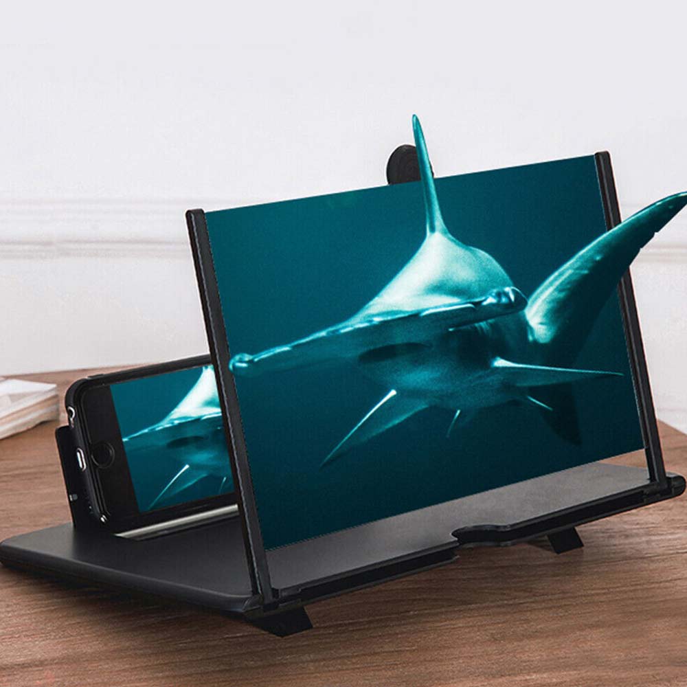 12inch Folding Amplifier Stand Screen Magnifier 3D Adjustable Mobile Phone HD