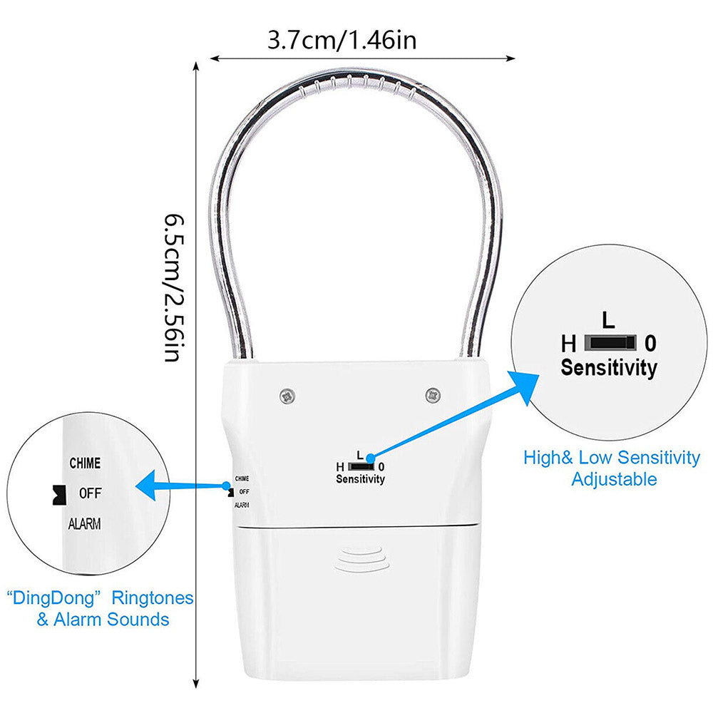 Electric Home Hotel Security Alarm Door Handle Alert Device Intruder Wireless