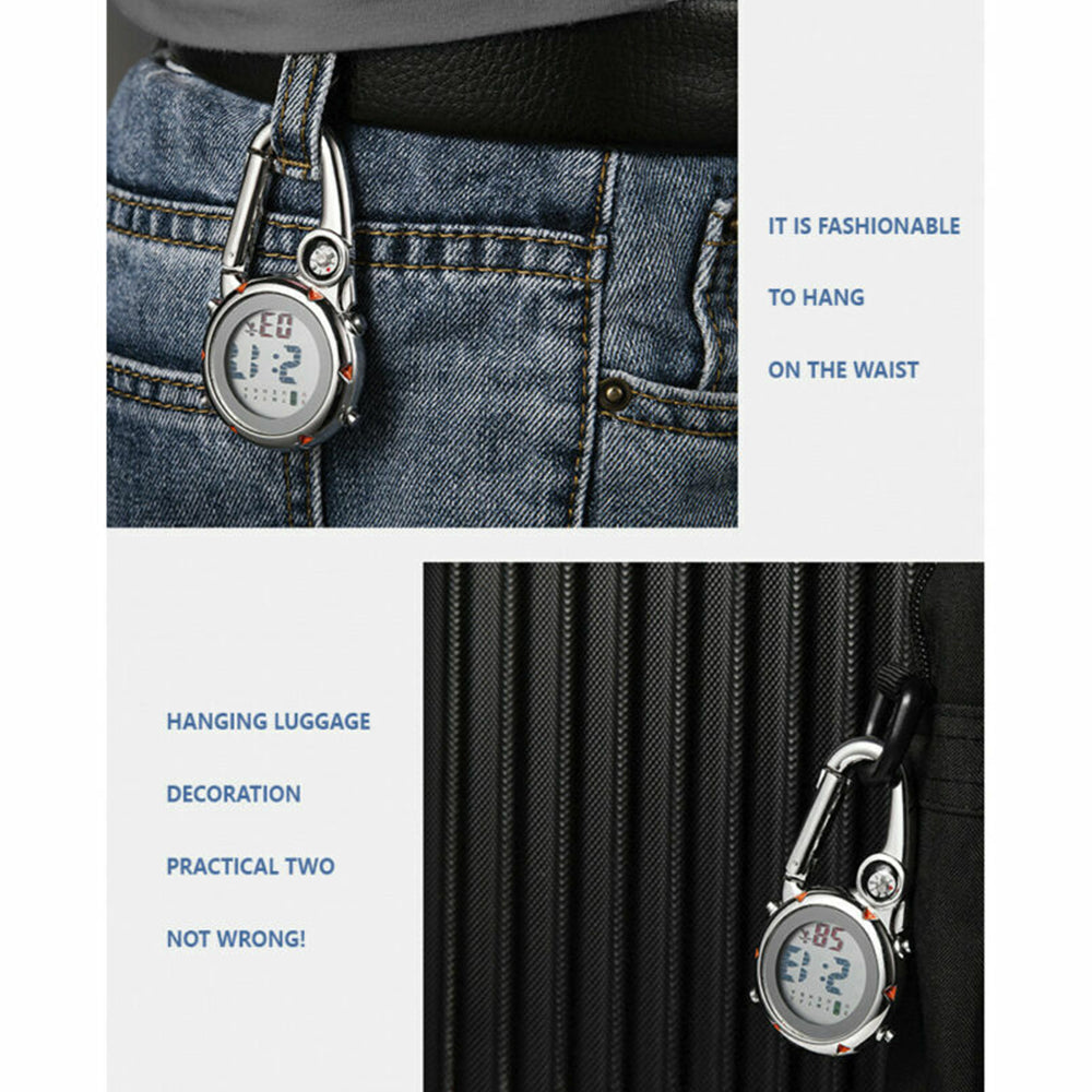 Clip-On Carabiner Fob Watch for Medical & Outdoor Professionals – Paramedic, Nurse, Chef, Hiker