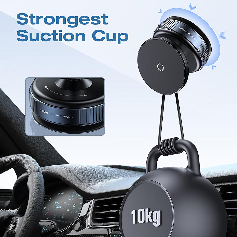 Electric Vacuum Magnetic Suction Cup 360° Rotation Car Phone Holder Stand Mount