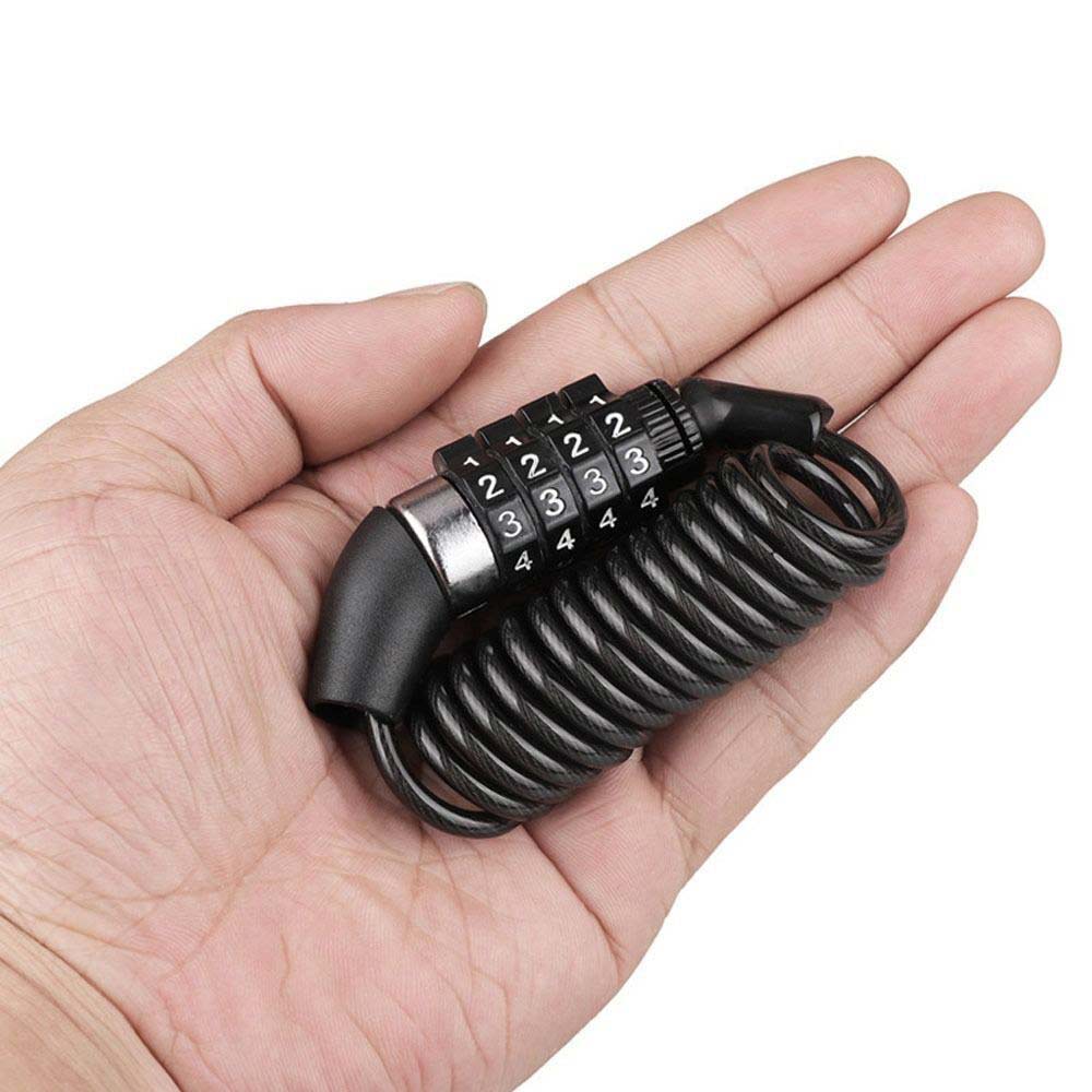 Helmet Lock Chain 4 Digit Password Combination Bike Motorcycle Anti-theft Lock