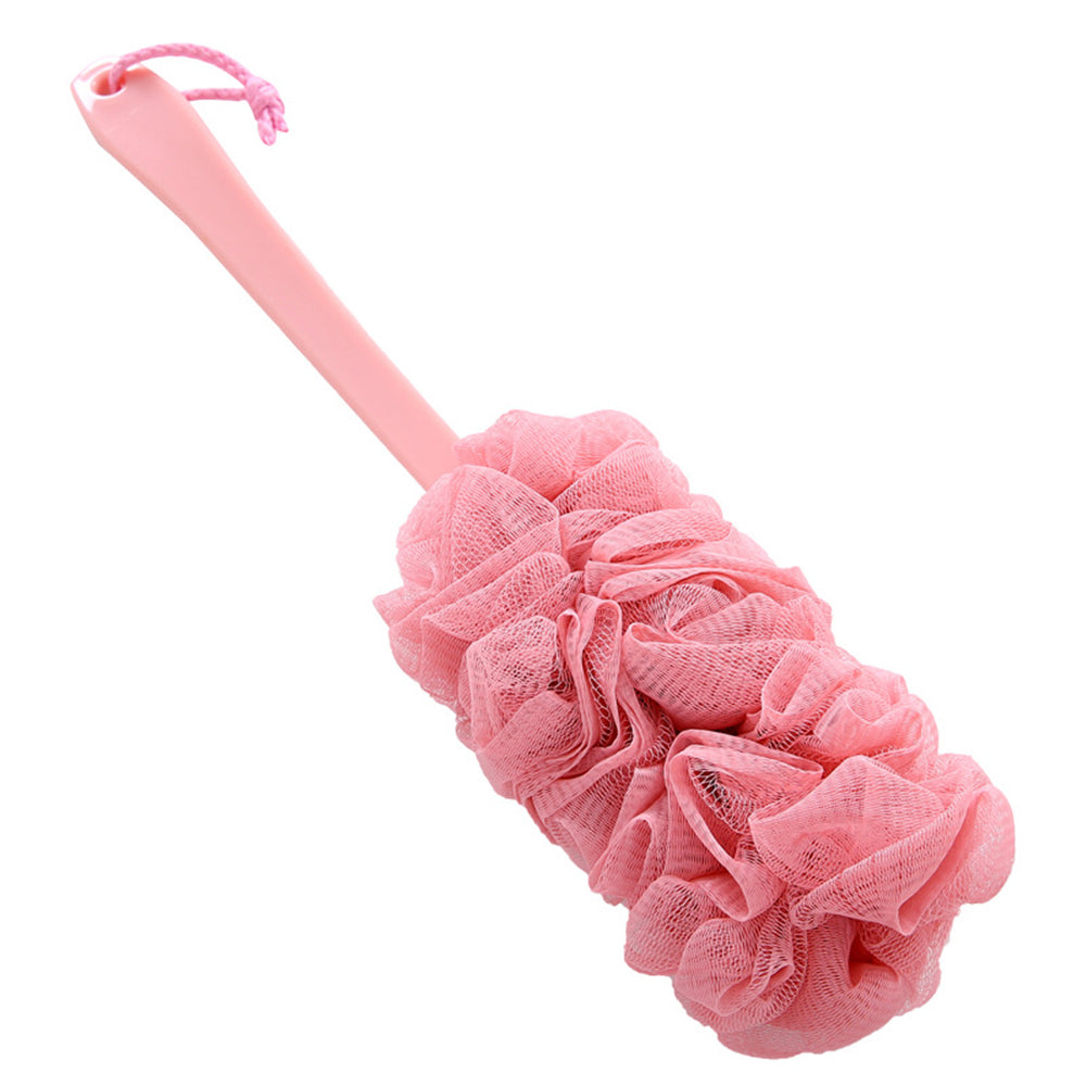 Long Handle Bath Brush Soft Mesh Sponge Back Scrubber Body Puff Shower Loofah