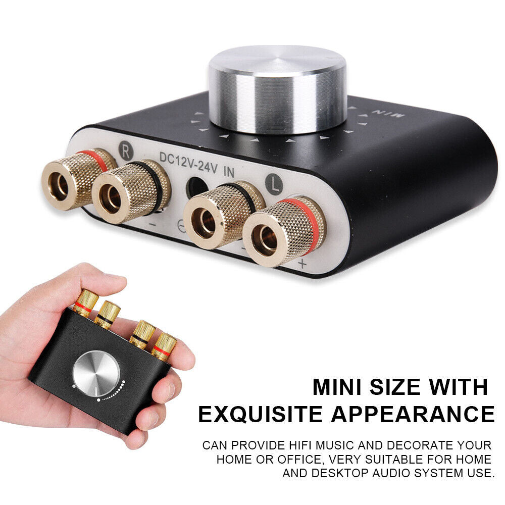 Mini Bluetooth 5.0 Digital Power Amplifier HiFi Stereo Audio Amp 50W+50W Home