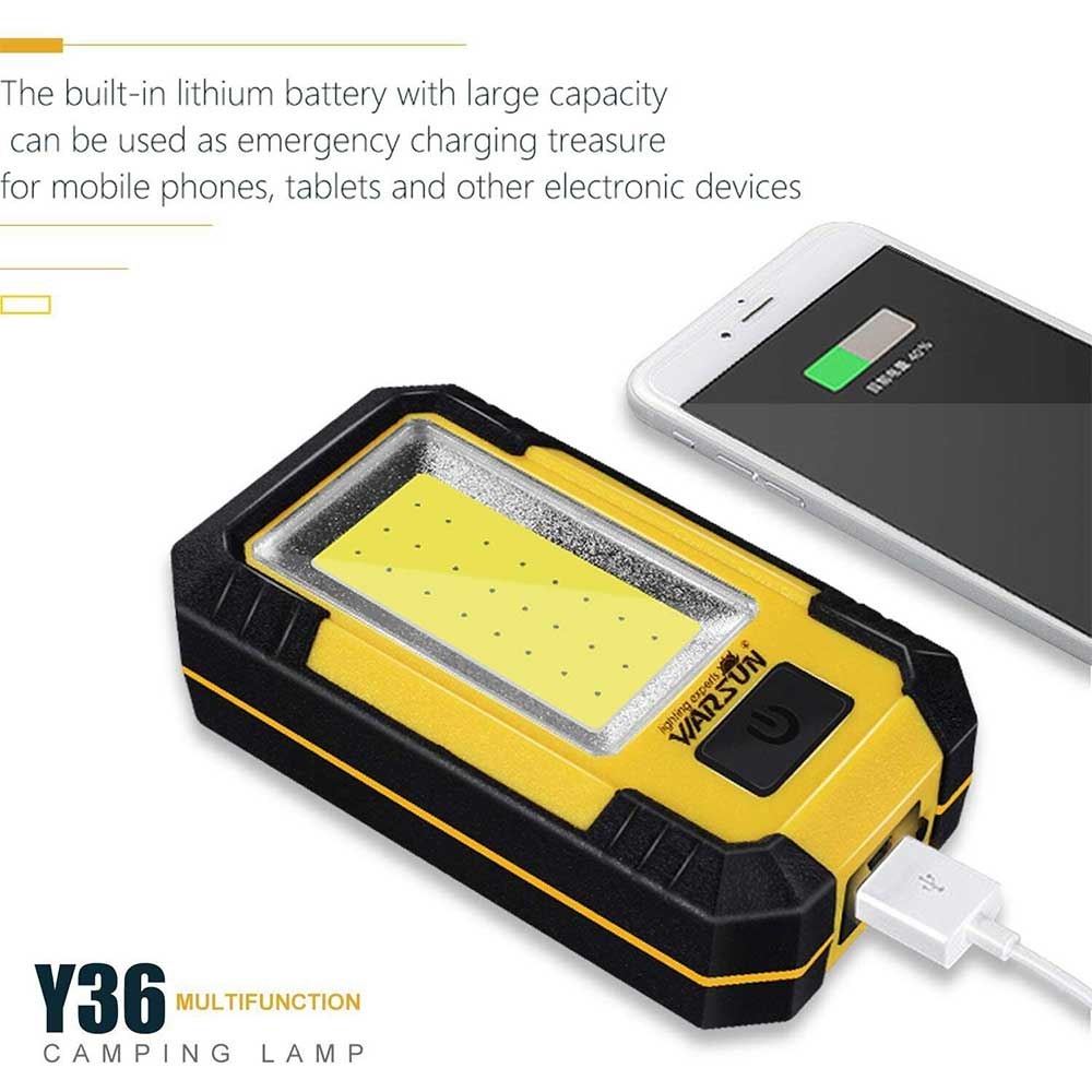 Work Light RECHARGEABLE COB LED Workshop Workbench Magnetic Mechanic Boat 1200Lm