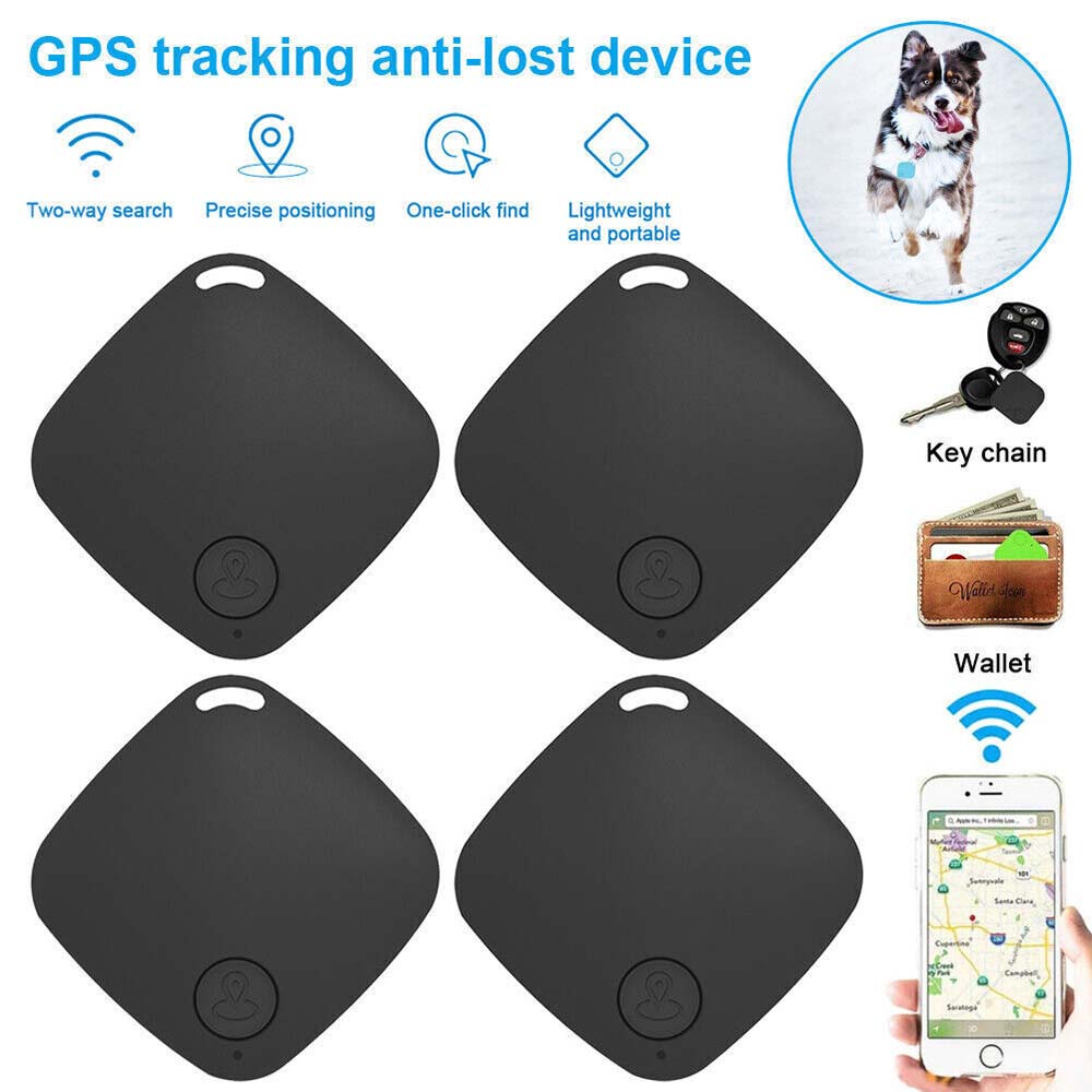 4Pack GPS Tracker Wireless Bluetooth Anti-Lost Wallet Key Pet Locator Finder