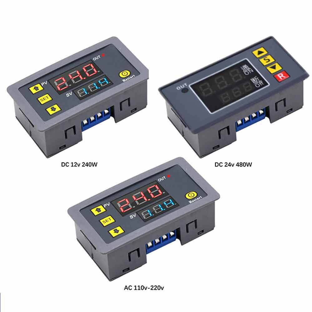 DC 12V 24V Digital Timing Delay Relay Home Adjustable Cycle Timer Control Switch