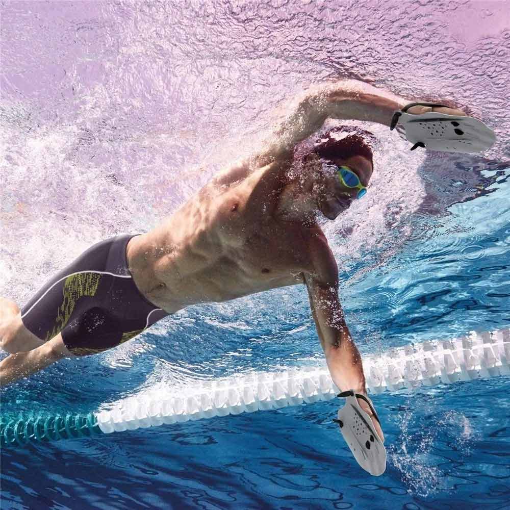 Swim Training Hand Paddles – Adjustable Resistance Paddles for Adults & Teens
