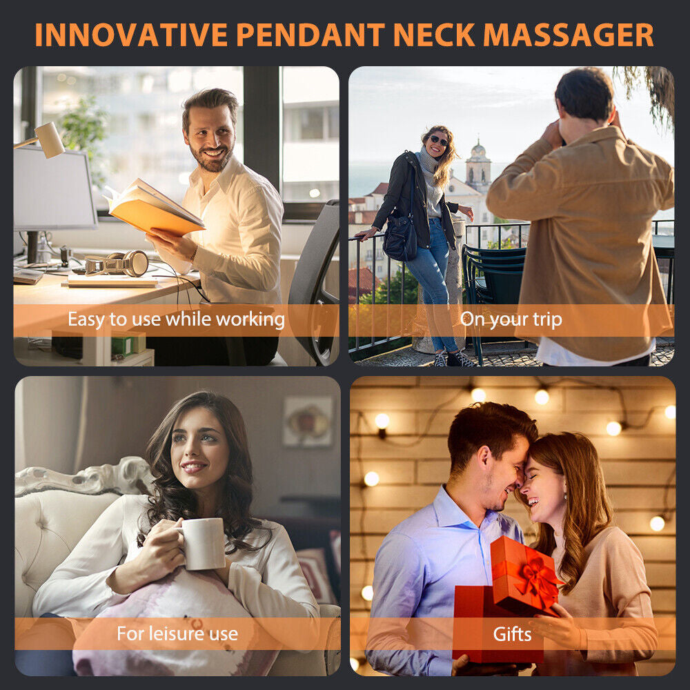 Electric EMS Hanging Spine Massager Neck Shoulder Massage Hot Compress Massager