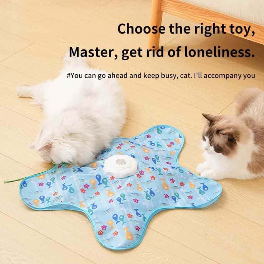 Interactive Cat Hunting Toy – Automatic Moving Feather with Mouse Sounds, USB