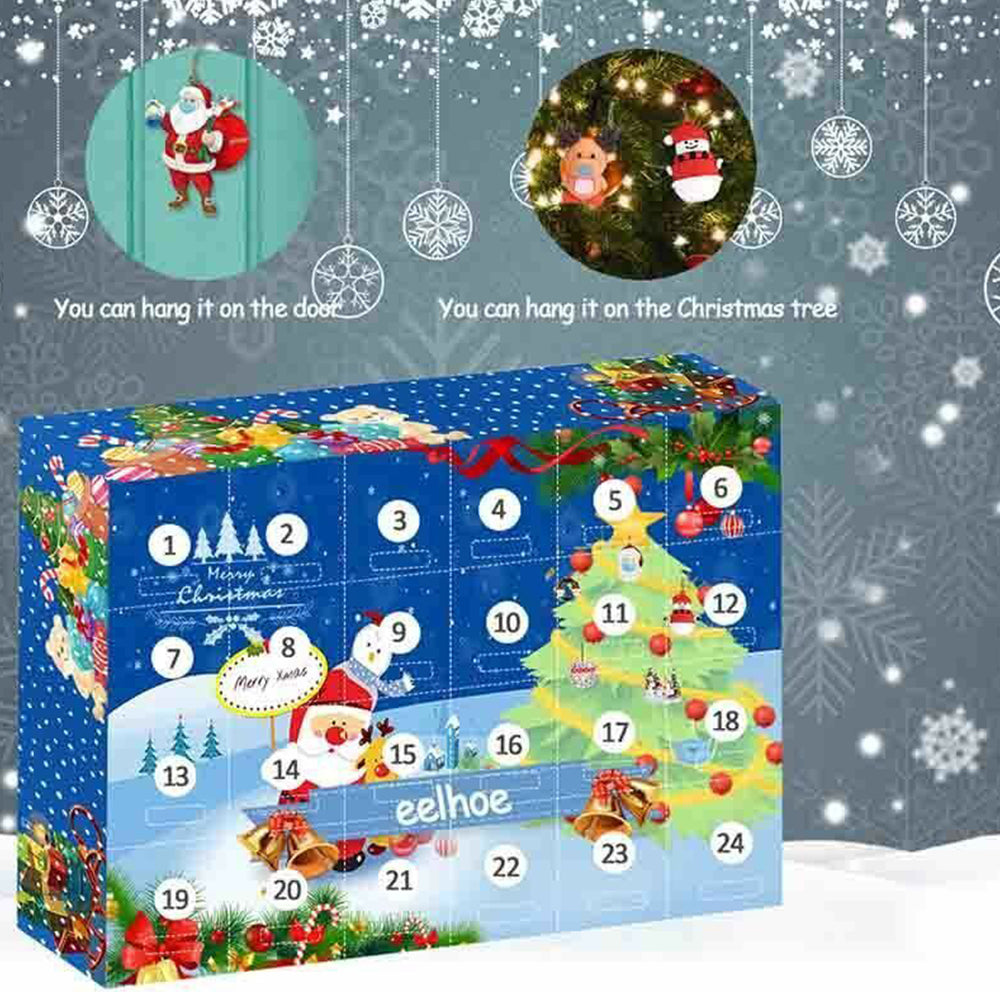 Christmas Elk Advent Calendar Children Xmas 24 Days Countdown Xmas Gift
