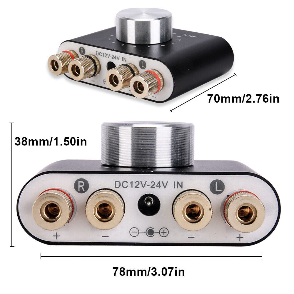 Mini Bluetooth 5.0 Digital Power Amplifier HiFi Stereo Audio Amp 50W+50W Home