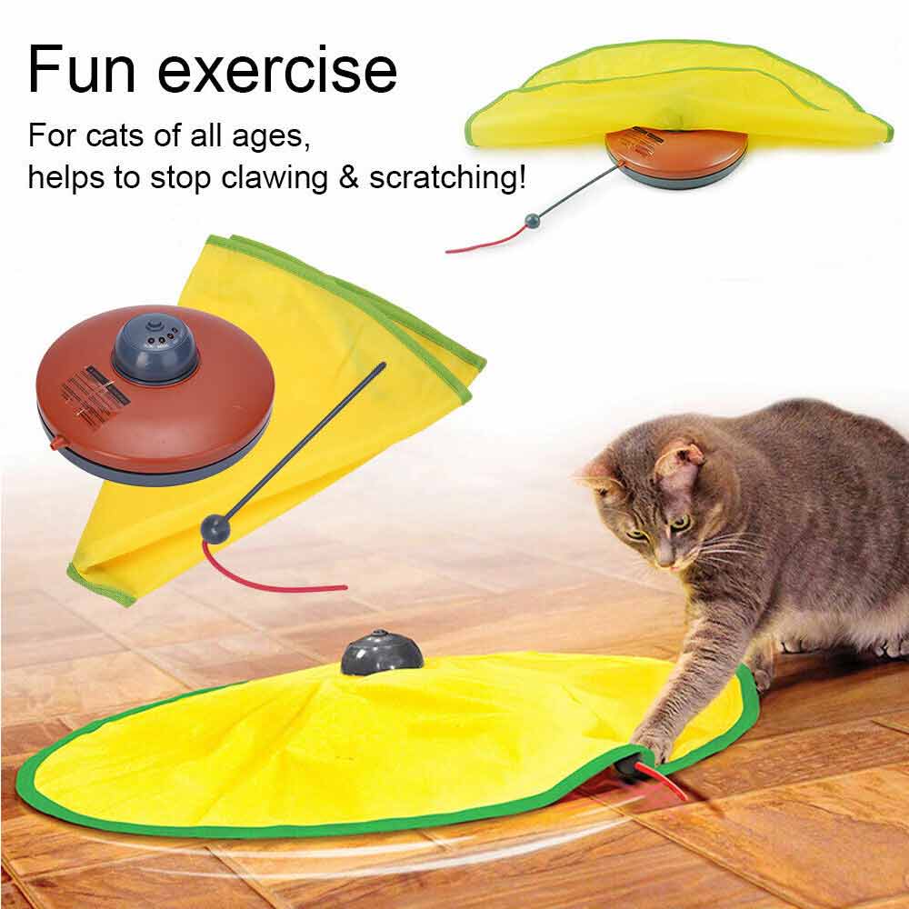 Cats Meow Rotating Undercover Mouse Toy Electronic Interactive Cat Toys Puzzle
