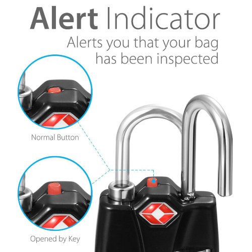 TSA Approved Combination 3 Dial Travel Padlock