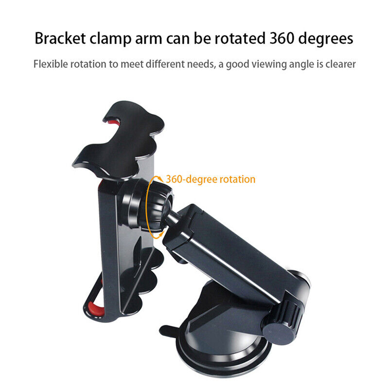 Car Tablet / Phone Holder Mount 360 Degree Adjustable Mobile Suction Cup Bracket Stand
