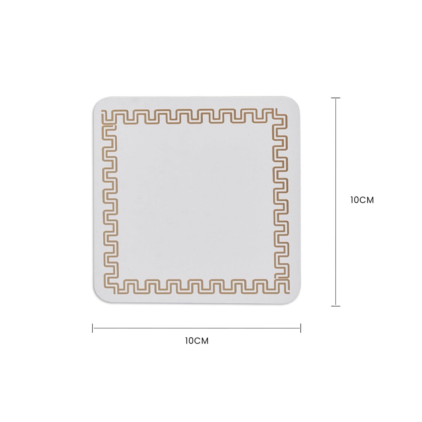 Clevinger 8 pcs MDF Placemats and Coasters Gold Border