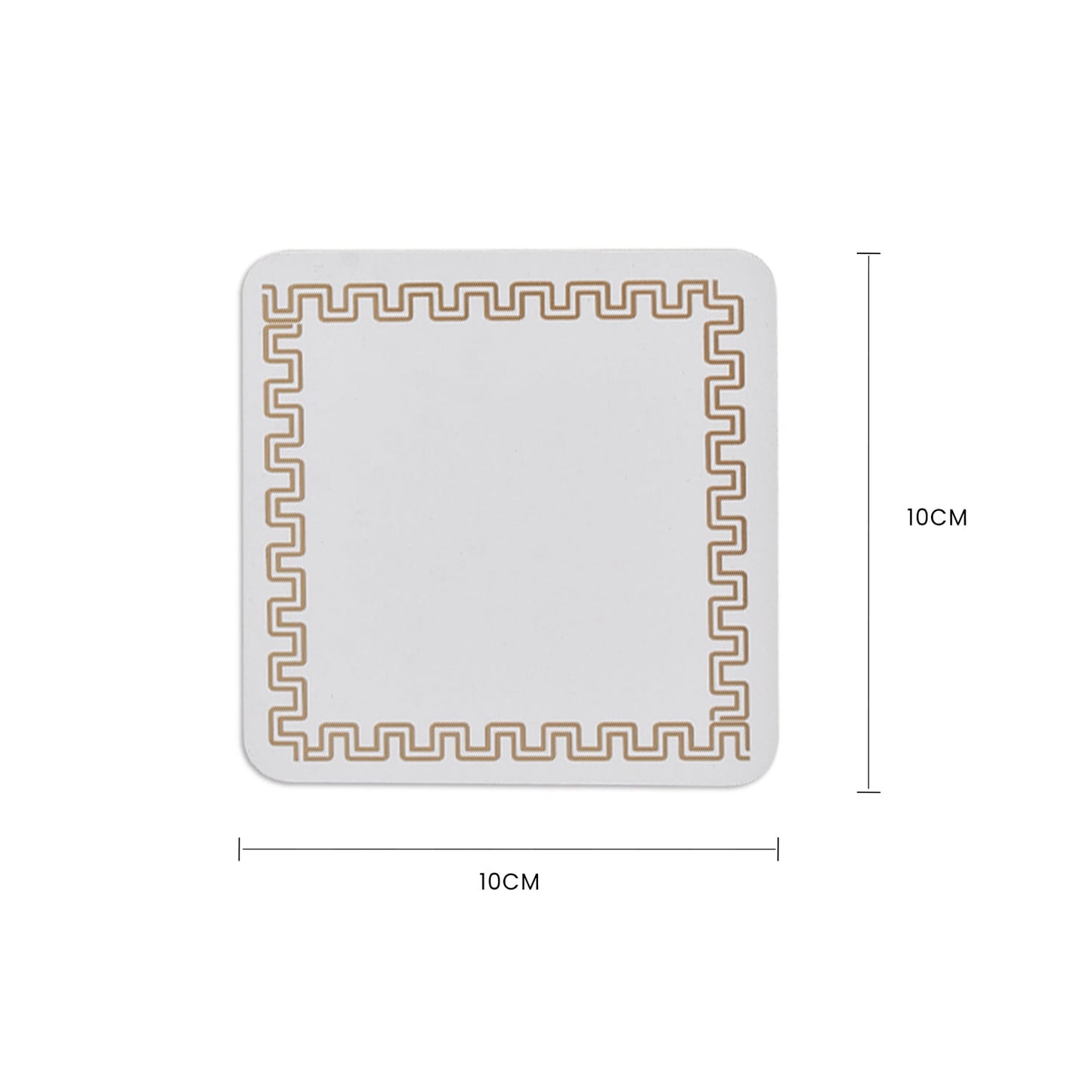 Clevinger Set of 4 MDF Coasters Gold Border