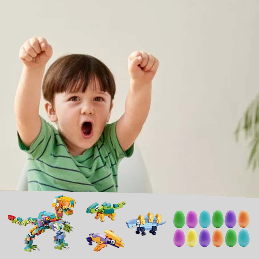 Dinosaur Easter Egg Toy  Mini Lego 12 IN 1 Building Blocks Educational Assembly