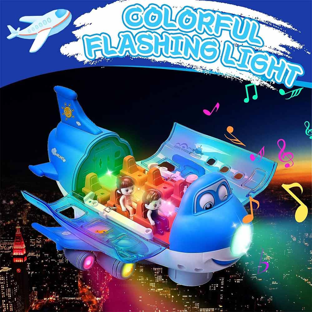 Airplane Toys with Music Light 360° Rotating Electric Toy Plane For Kid Children Gift