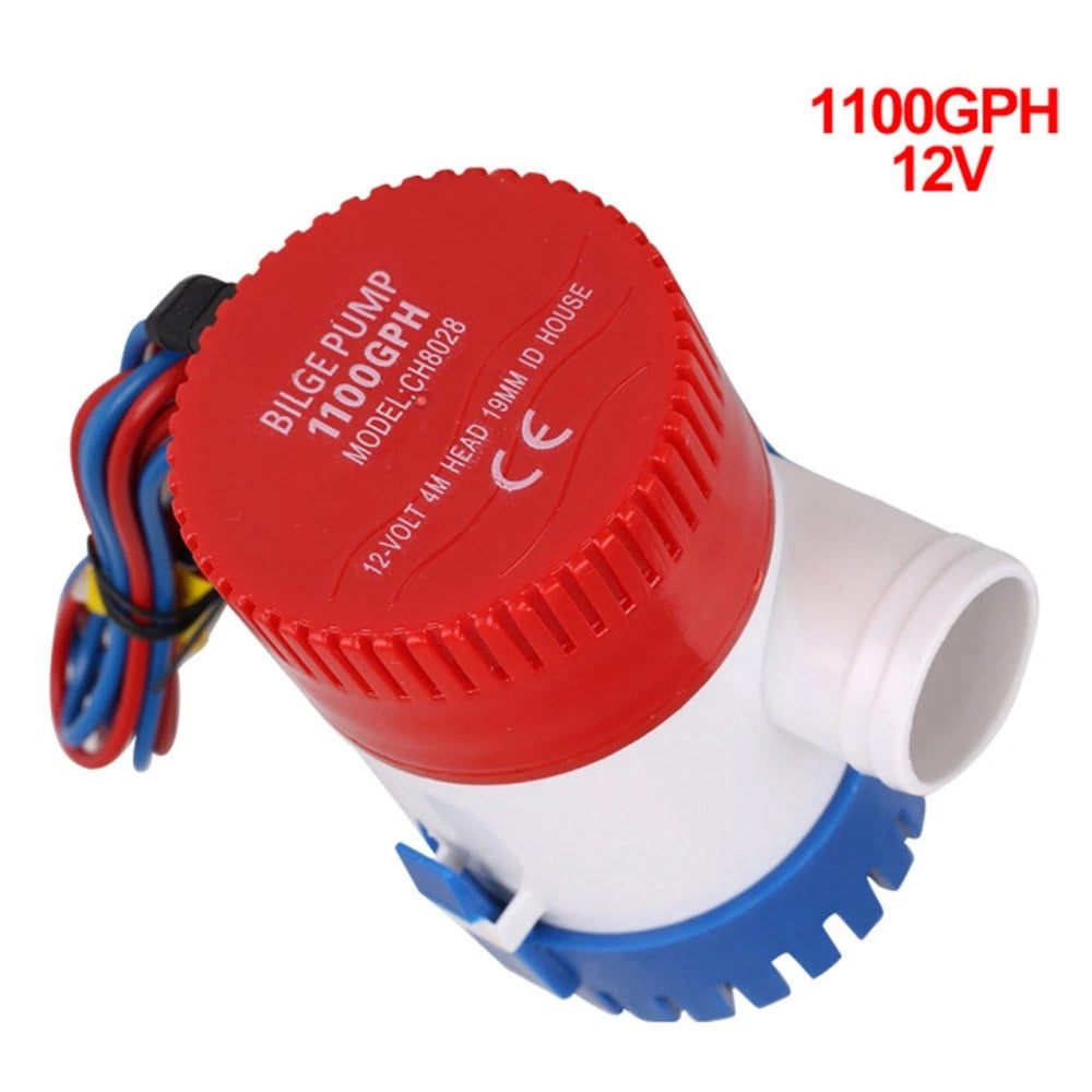 1100GPH 12V Electric Marine Bilge Pump Submersible Water Pump for Yacht Boat