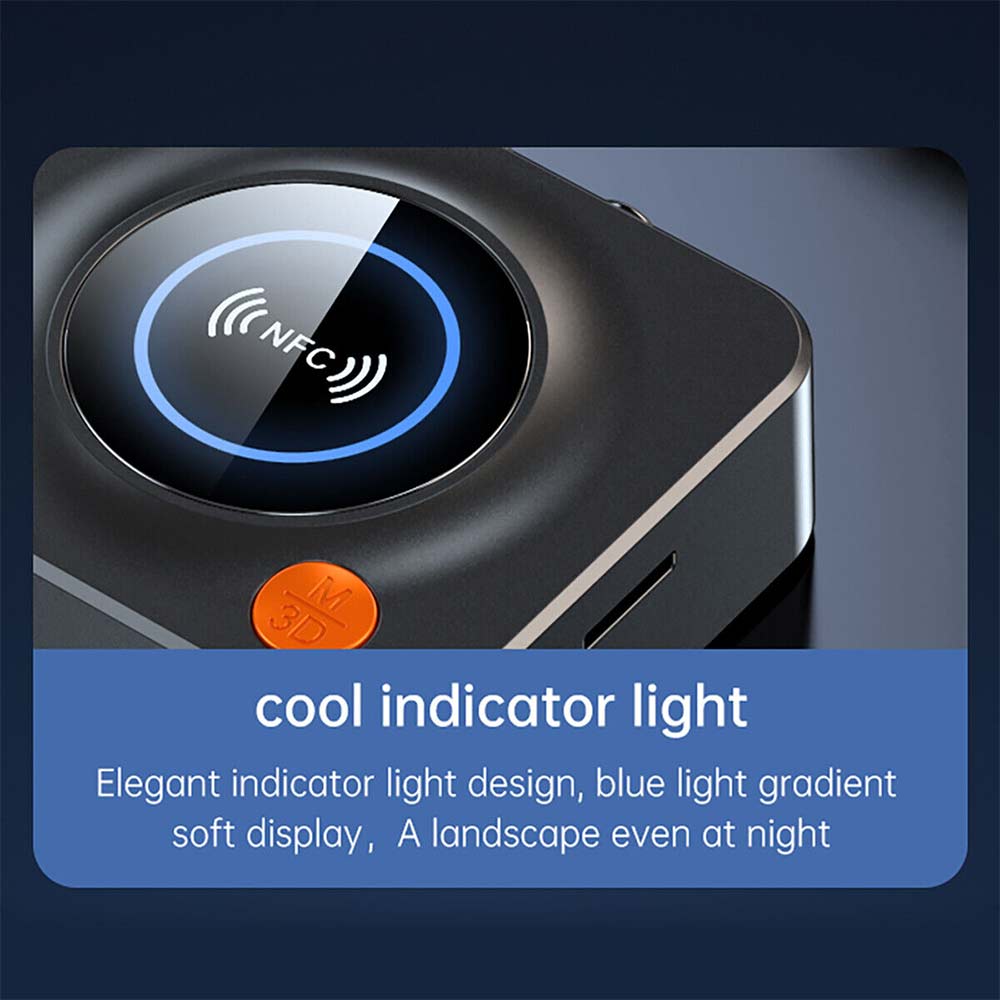 Bluetooth 5.1 Stereo Car Kit AUX 3.5mm Jack Wireless Adapter Audio Receiver