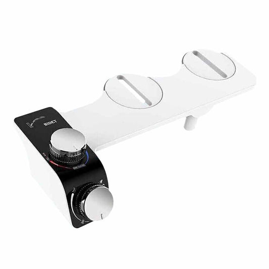 Dual Nozzle Hygiene Toilet Bidet Water Wash Clean Unisex Seat Attachment Sprayer