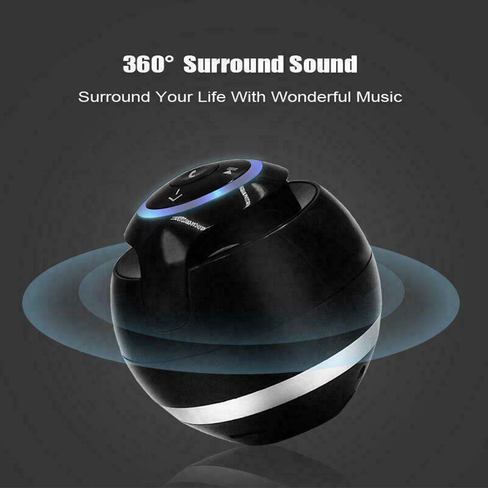 Mini Speaker A-18 Wireless Portable Bluetooth Speaker Ball LED Light Outdoor USB
