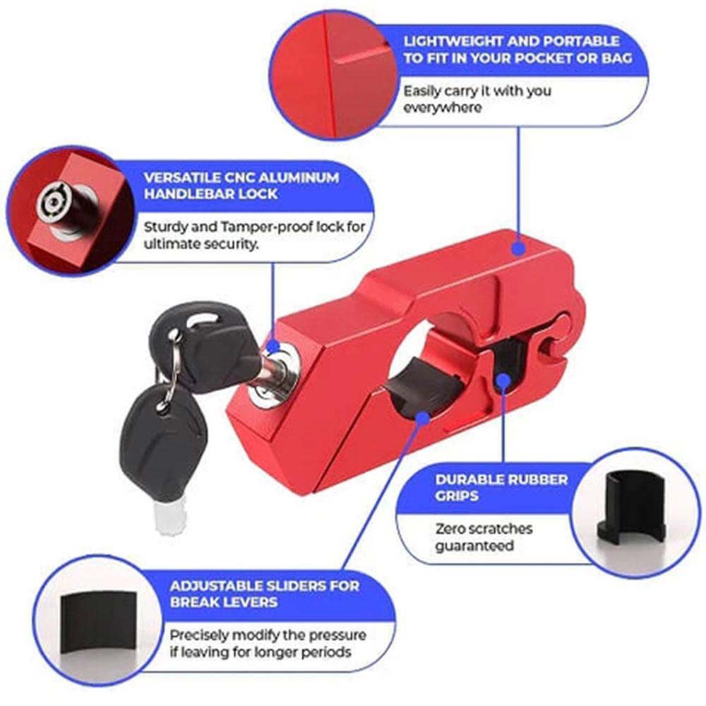 Motorbike Handlebar Throttle Grip Safety Lock Bike  Scooter Anti-Theft Brake