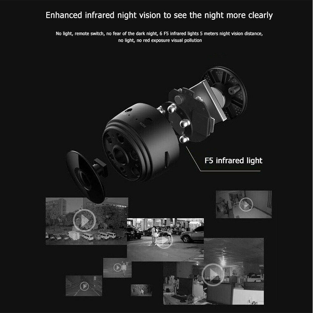 Mini Wifi Wireless IP Spy Hidden Camera 1080P HD Security Cam Network Monitor