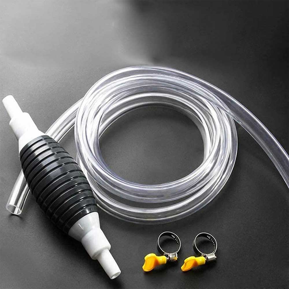 1M Car Manual Water Oil Liquid Petrol Fuel Transfer Pump Siphon-Pipe Hose too