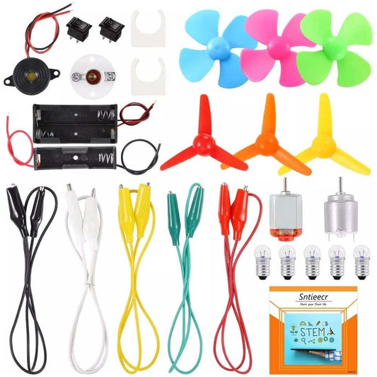 Electric Circuit Motor Kit | STEM Science Experiment Educational Montessori Toy for Kids 8+