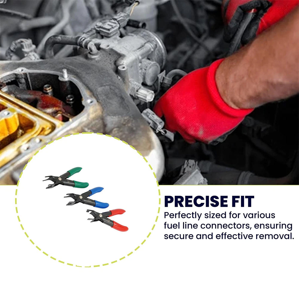 3PC Fuel Line Disconnect Pliers Set - Petrol Diesel Fuel Pipe Removal Tool