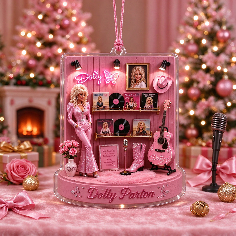 Dolly Parton Memorial Ornament – 2D Acrylic Xmas Tree Hanging Decoration 2026