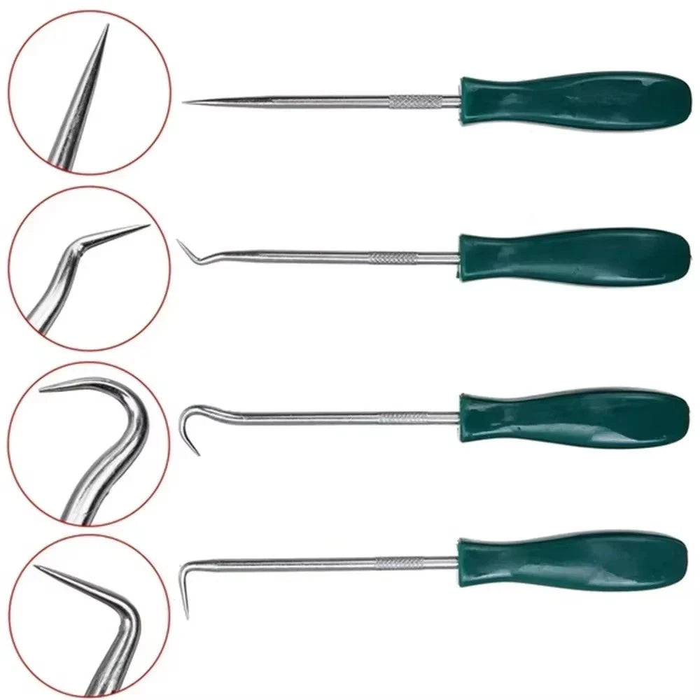 4pc Pick & Hook Tool Set - O-Ring Seal Hose Removal Puller for Garage